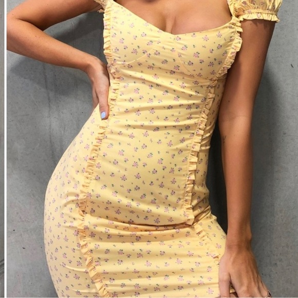 Tiger Mist Yellow Birdy Dress XS (new) - Picture 2 of 3